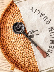 Naloži sliko v galerijo, Vintage keramična kavna žlička - Black