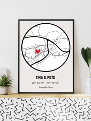 Naloži sliko v galerijo, Zemljevid - Najin trenutek