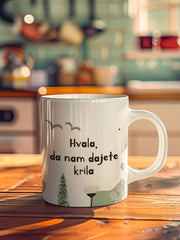 Naloži sliko v galerijo, Skodelica Hvala, da nam dajete krila - g