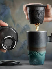 Naloži sliko v galerijo, Skodelica za čaj Dark Ocean
