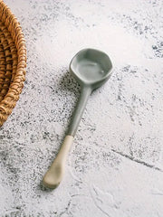 Naloži sliko v galerijo, Vintage keramična kavna žlička - Black
