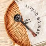 Naloži sliko v galerijo, Vintage keramična kavna žlička - Black
