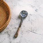 Naloži sliko v galerijo, Vintage keramična kavna žlička - Black
