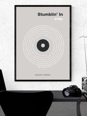 Naloži sliko v galerijo, Najin vajb - grafika z besedilom pesmi 50x70 cm v okvirju
