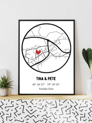 Naloži sliko v galerijo, Zemljevid - Najin trenutek
