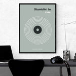 Naloži sliko v galerijo, Najin vajb - grafika z besedilom pesmi 50x70 cm v okvirju
