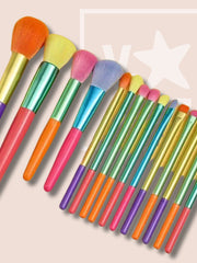 Naloži sliko v galerijo, 10-delni set makeup čopičev Rainbow
