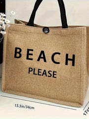 Naloži sliko v galerijo, Torba za na plažo Beach Please - Beige
