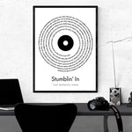 Naloži sliko v galerijo, Najin vajb - grafika z besedilom pesmi 50x70 cm v okvirju
