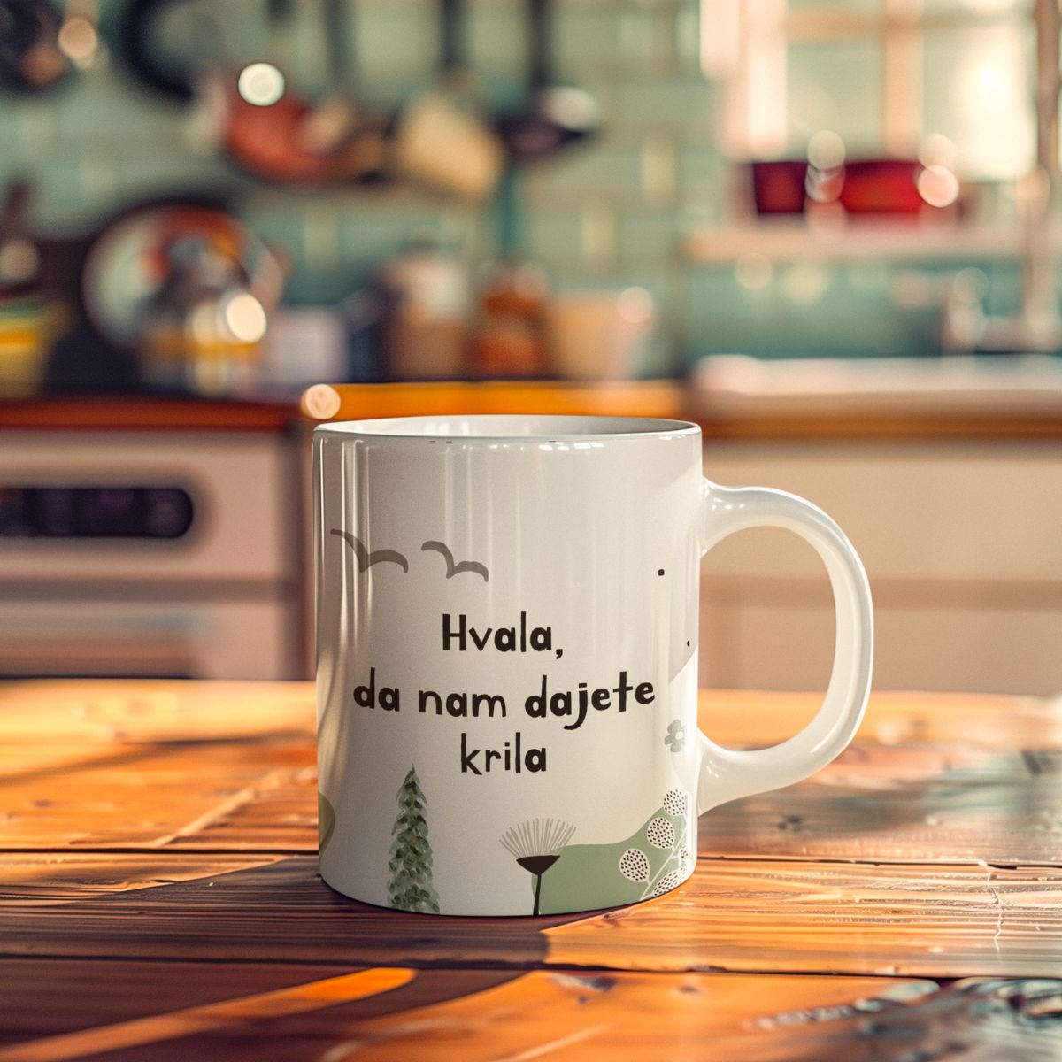 Skodelica Hvala, da nam dajete krila - g