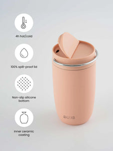 Equa cup Grey - termo lonček 300 ml - Rose