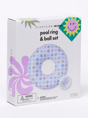 Naloži sliko v galerijo, SMILEYWORLD™ Pool Party Set: Obroč &amp; Žoga Sol Sea
