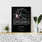 Naloži sliko v galerijo, Zemljevid - Najin trenutek (BLACK)
