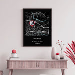 Naloži sliko v galerijo, Zemljevid - Najin trenutek (BLACK)
