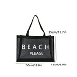 Naloži sliko v galerijo, Torba za na plažo Beach Please - Black
