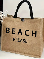 Naloži sliko v galerijo, Torba za na plažo Beach Please - Beige
