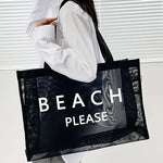 Naloži sliko v galerijo, Torba za na plažo Beach Please - Black
