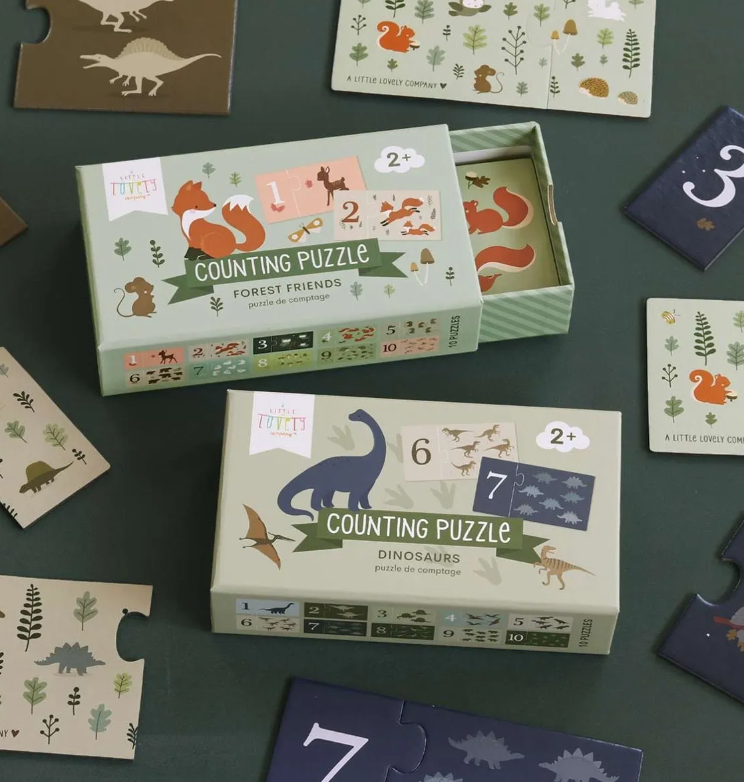 A Little Lovely Company - Sestavljanka s števili Dinosaurs