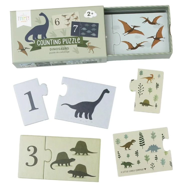 A Little Lovely Company - Sestavljanka s števili Dinosaurs