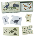 Naloži sliko v galerijo, A Little Lovely Company - Sestavljanka s števili Dinosaurs
