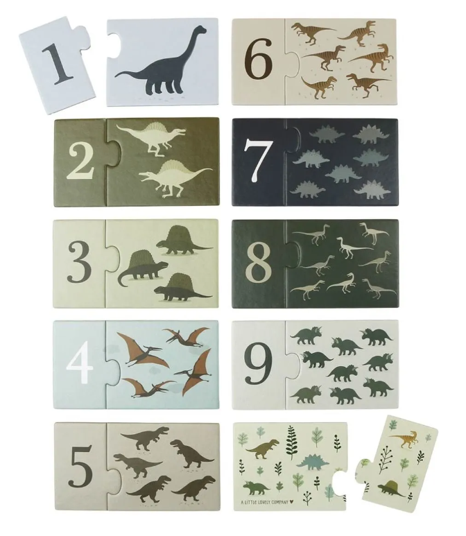 A Little Lovely Company - Sestavljanka s števili Dinosaurs