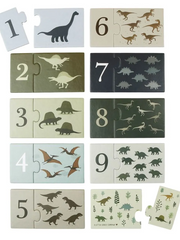 Naloži sliko v galerijo, A Little Lovely Company - Sestavljanka s števili Dinosaurs
