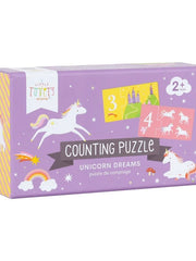 Naloži sliko v galerijo, A Little Lovely Company - Sestavljanka s števili Unicorn Dreams
