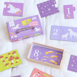 Naloži sliko v galerijo, A Little Lovely Company - Sestavljanka s števili Unicorn Dreams
