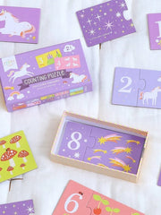 Naloži sliko v galerijo, A Little Lovely Company - Sestavljanka s števili Unicorn Dreams
