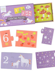 Naloži sliko v galerijo, A Little Lovely Company - Sestavljanka s števili Unicorn Dreams
