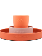 Naloži sliko v galerijo, Done by Deer - Silikonski set za hranjenje Happy clouds, Papaya
