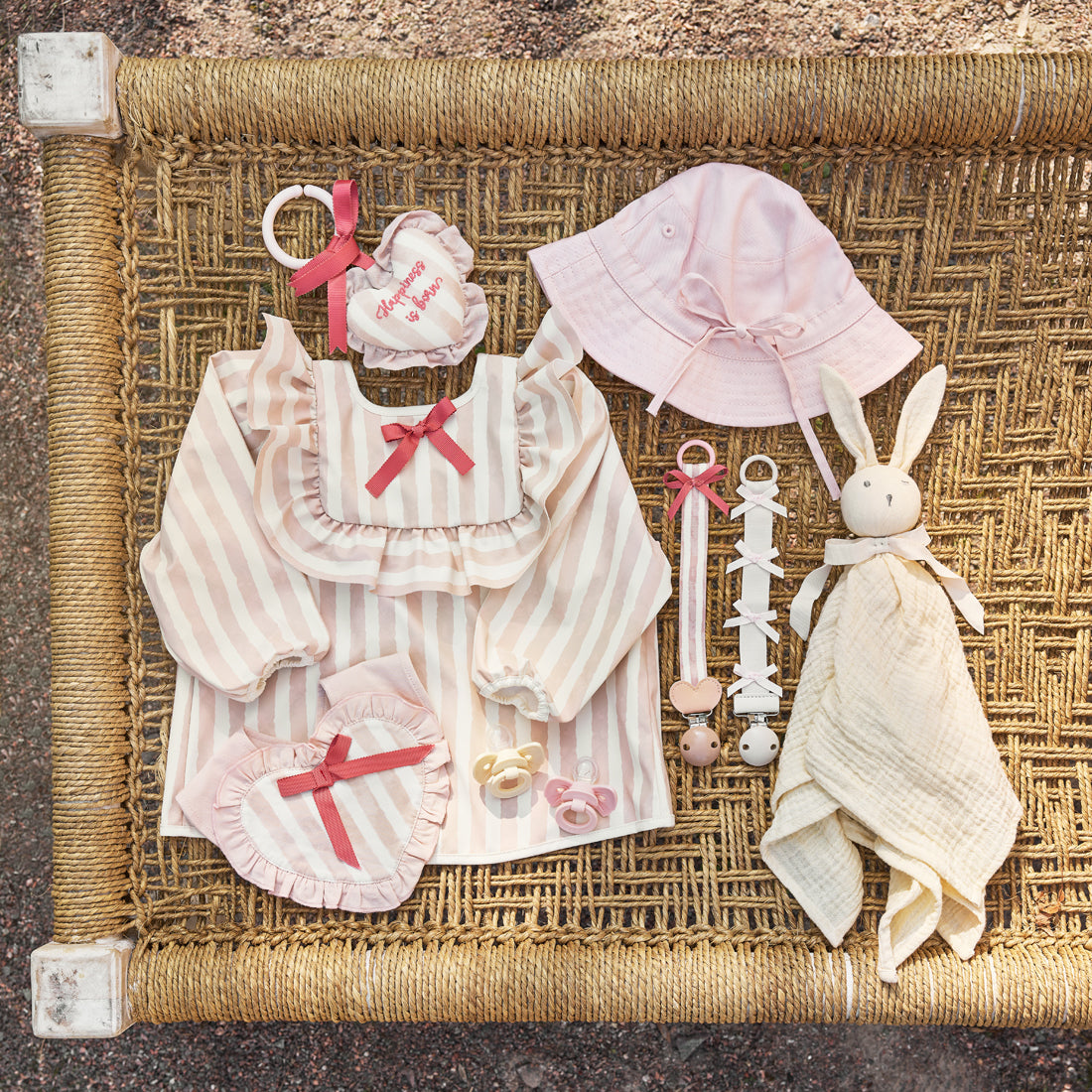 Elodie - Lesena priponka za dudo, Candy Stripes