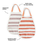 Naloži sliko v galerijo, Done by Deer - Komplet 2 slinčkov Pull-over Stripes, papaya/powder
