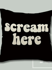 Naloži sliko v galerijo, Prevleka za blazino Scream Here
