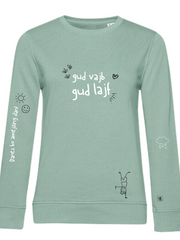 Naloži sliko v galerijo, Pulover Gud vajb gud lajf White
