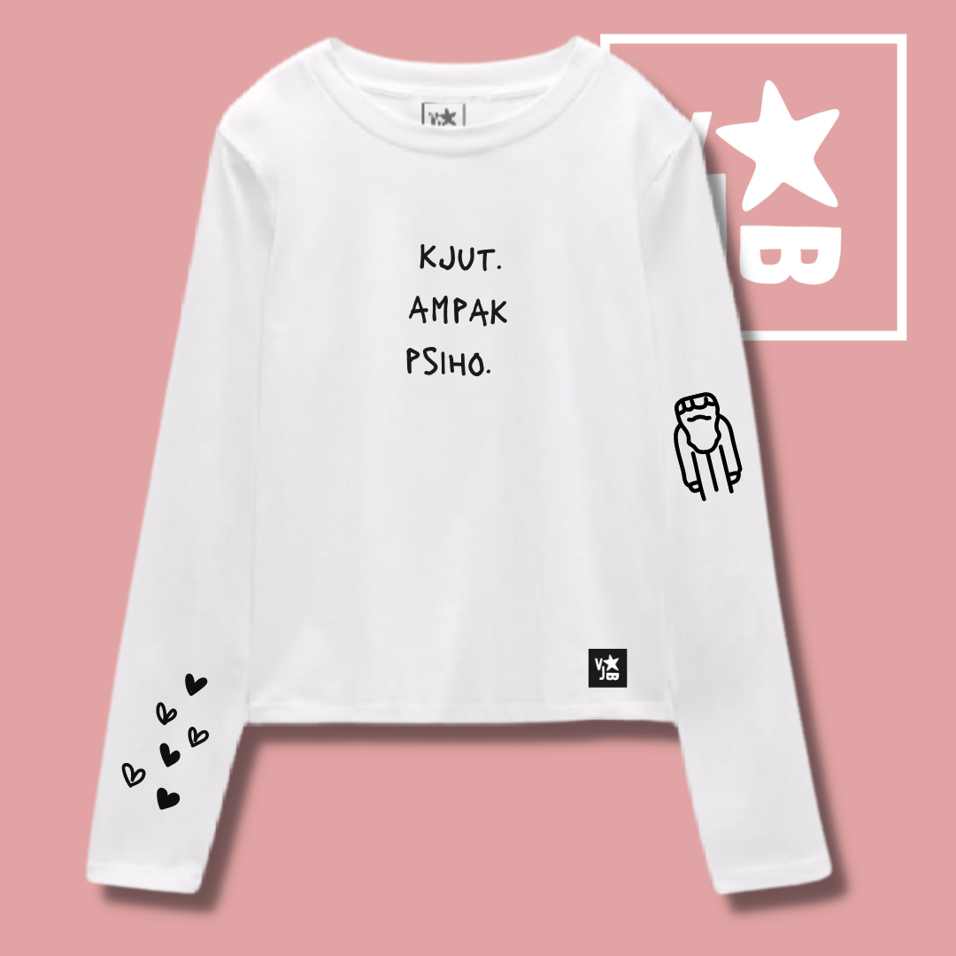 Majica z dolgimi rokavi Kjut ampak psiho